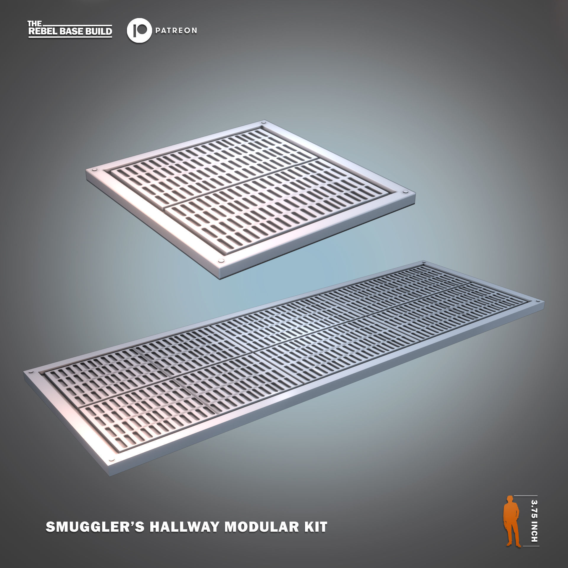 Star War Inspired Smugglers Hallway Modular Kit for 375 Figures 3D print model_6