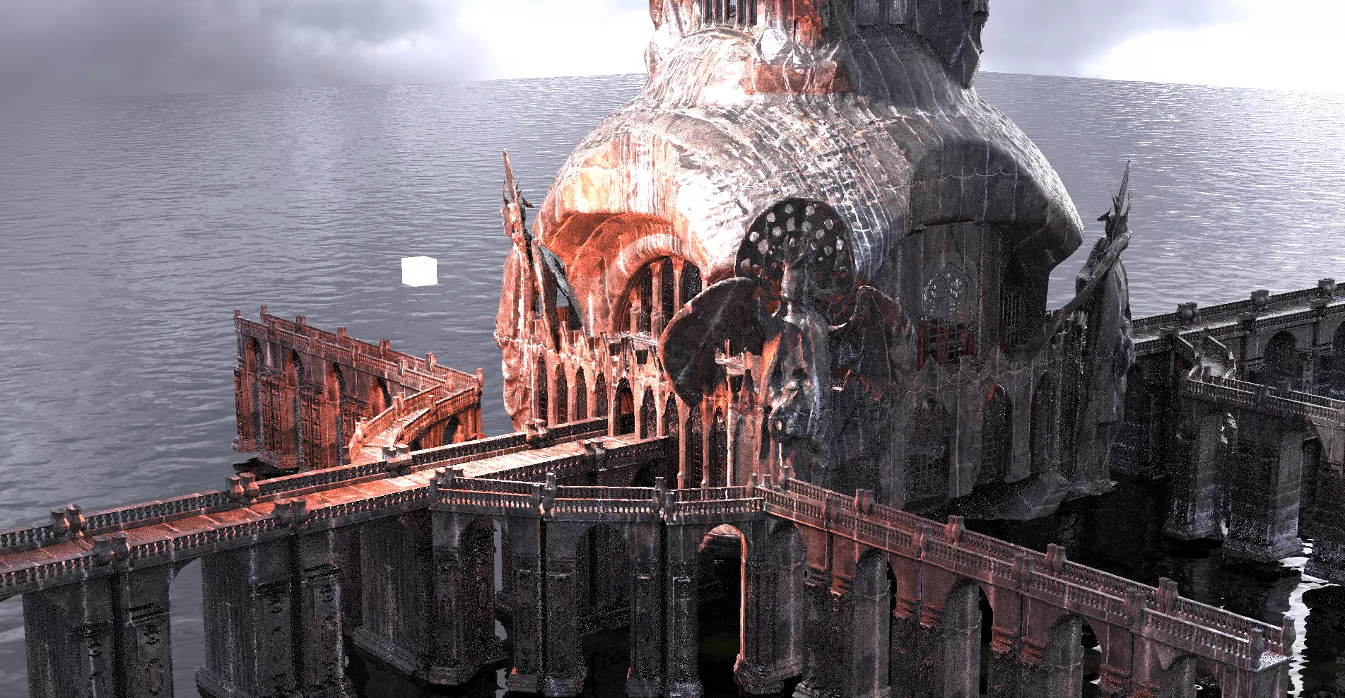 Angelic Cathedral Domed City 2  3D model_0