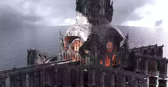 Angelic Cathedral Domed City 3