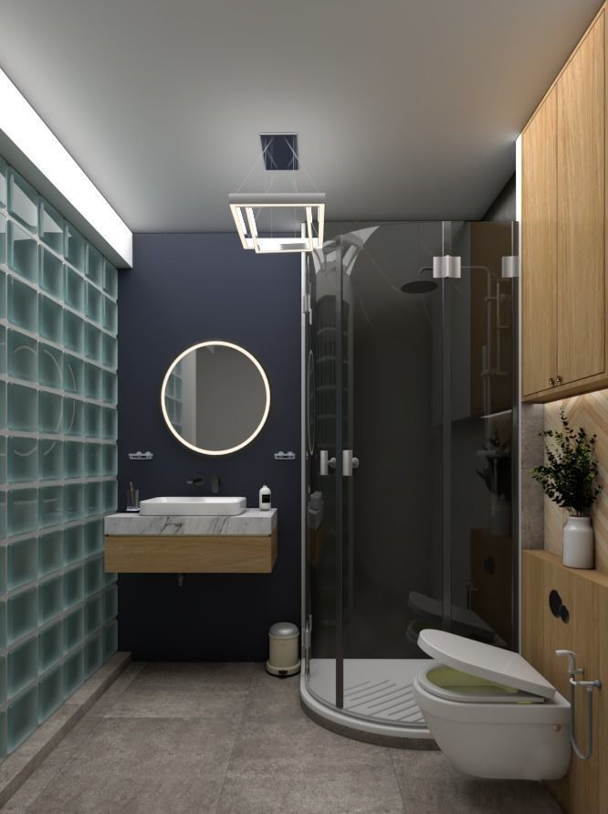 A minimalist functional  and streamlined aesthetic  Bathroom 3D model_1
