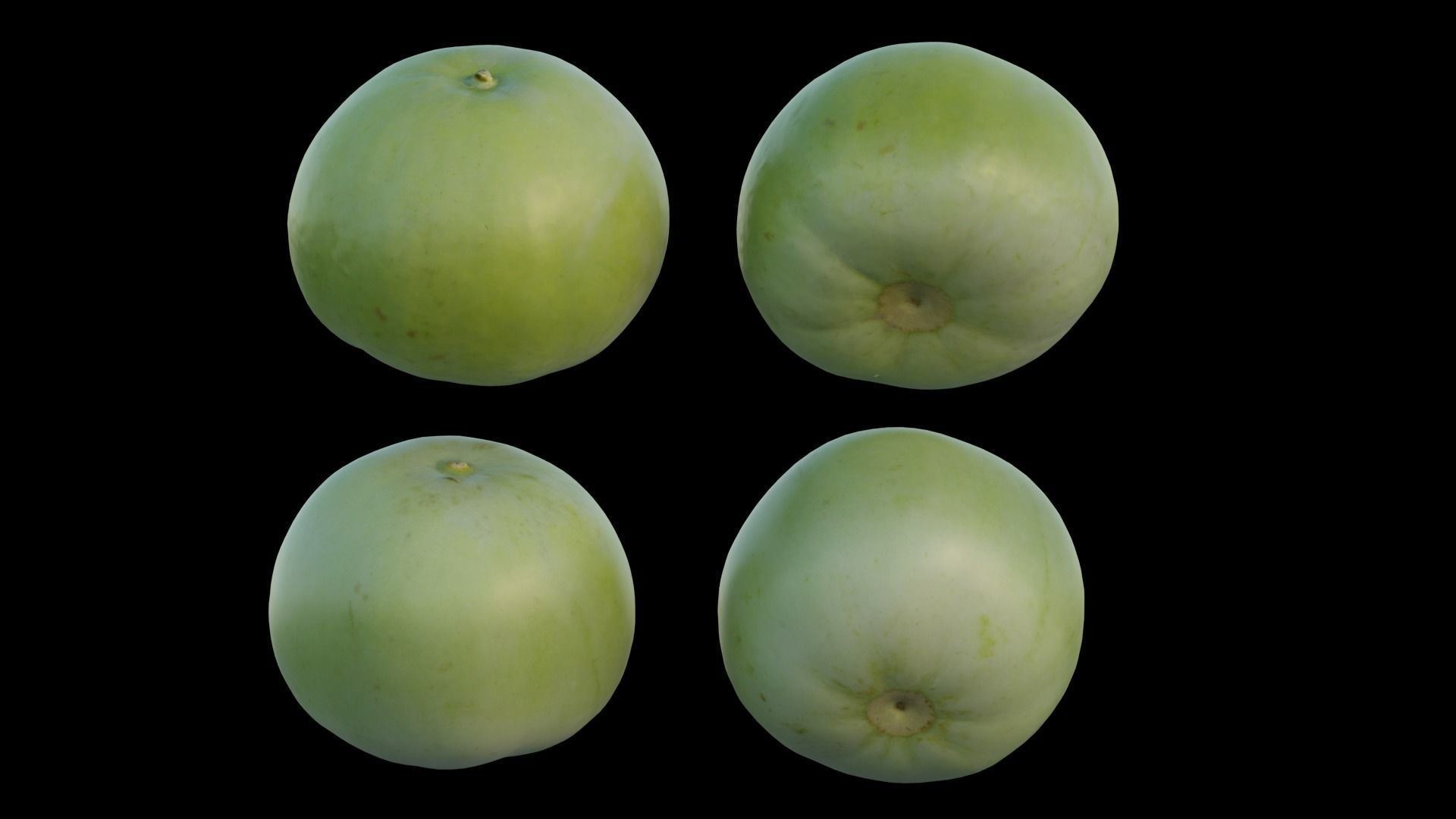 Pear shaped pyrifrom melon 3D model_5