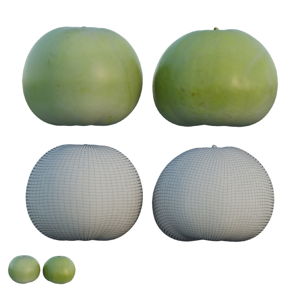 Pear shaped pyrifrom melon 3D model_1