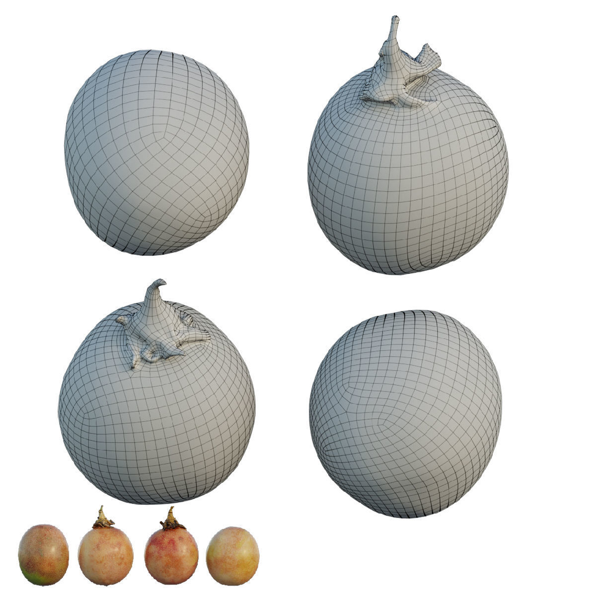 passion fruit 3D model_3