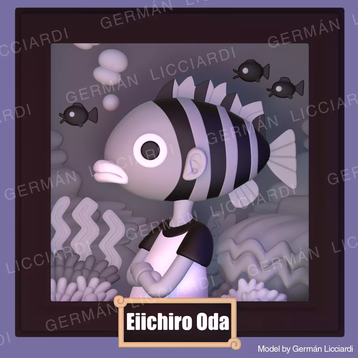 Eiichiro Oda -avatar- ONE PIECE 3D print model_0