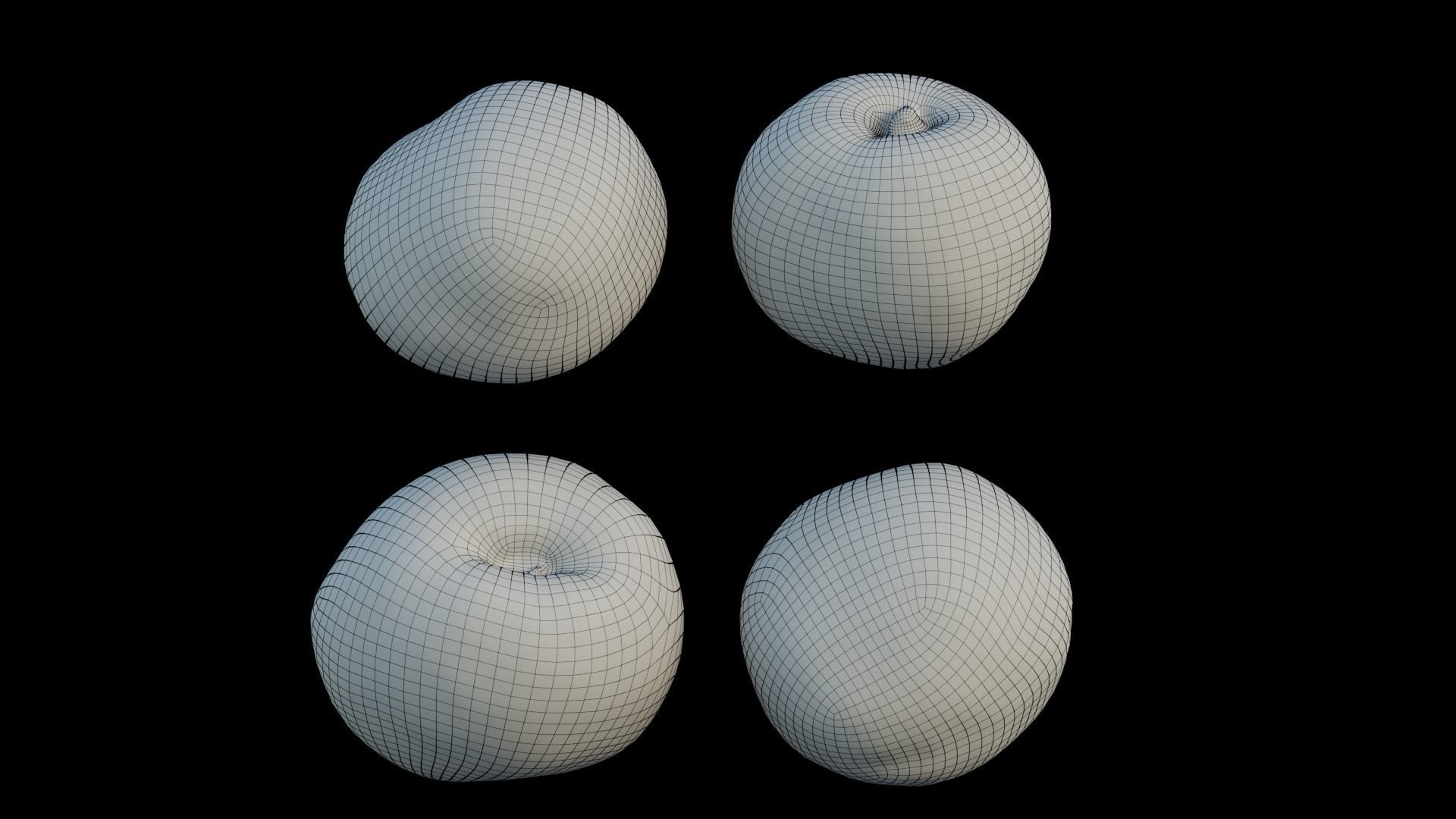 peach group of peaches 3D model_8