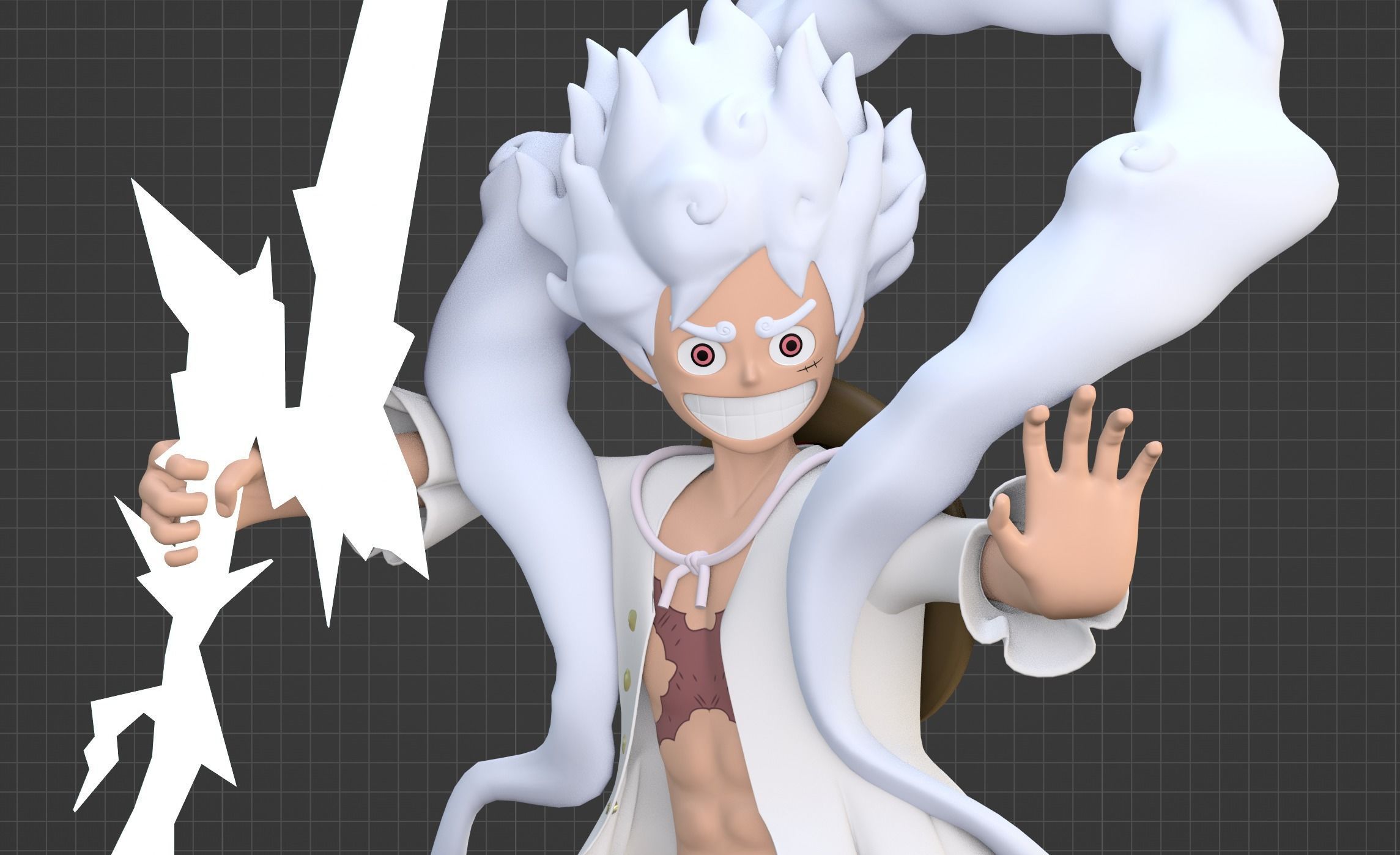 Luffy Gear 5 NIKA - One Piece 3D model_9