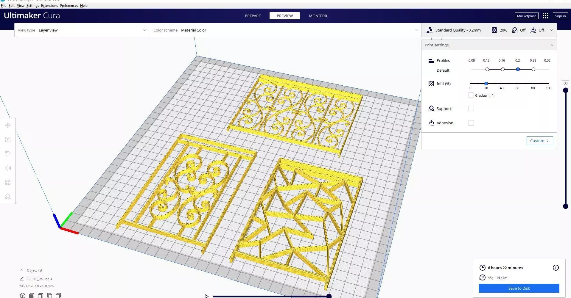 Railing A three metal grate designs 3D print model_0