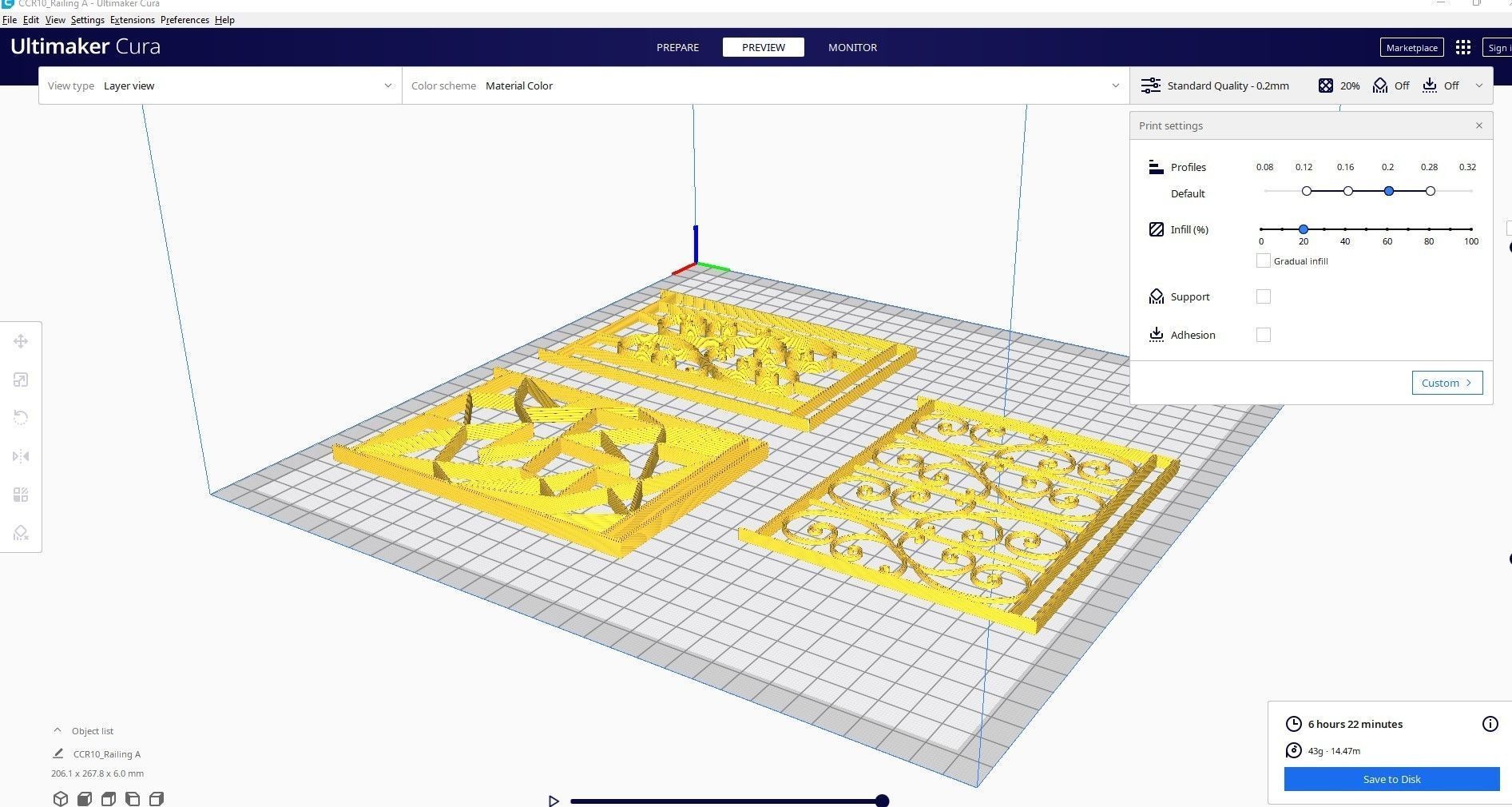 Railing A three metal grate designs 3D print model_4