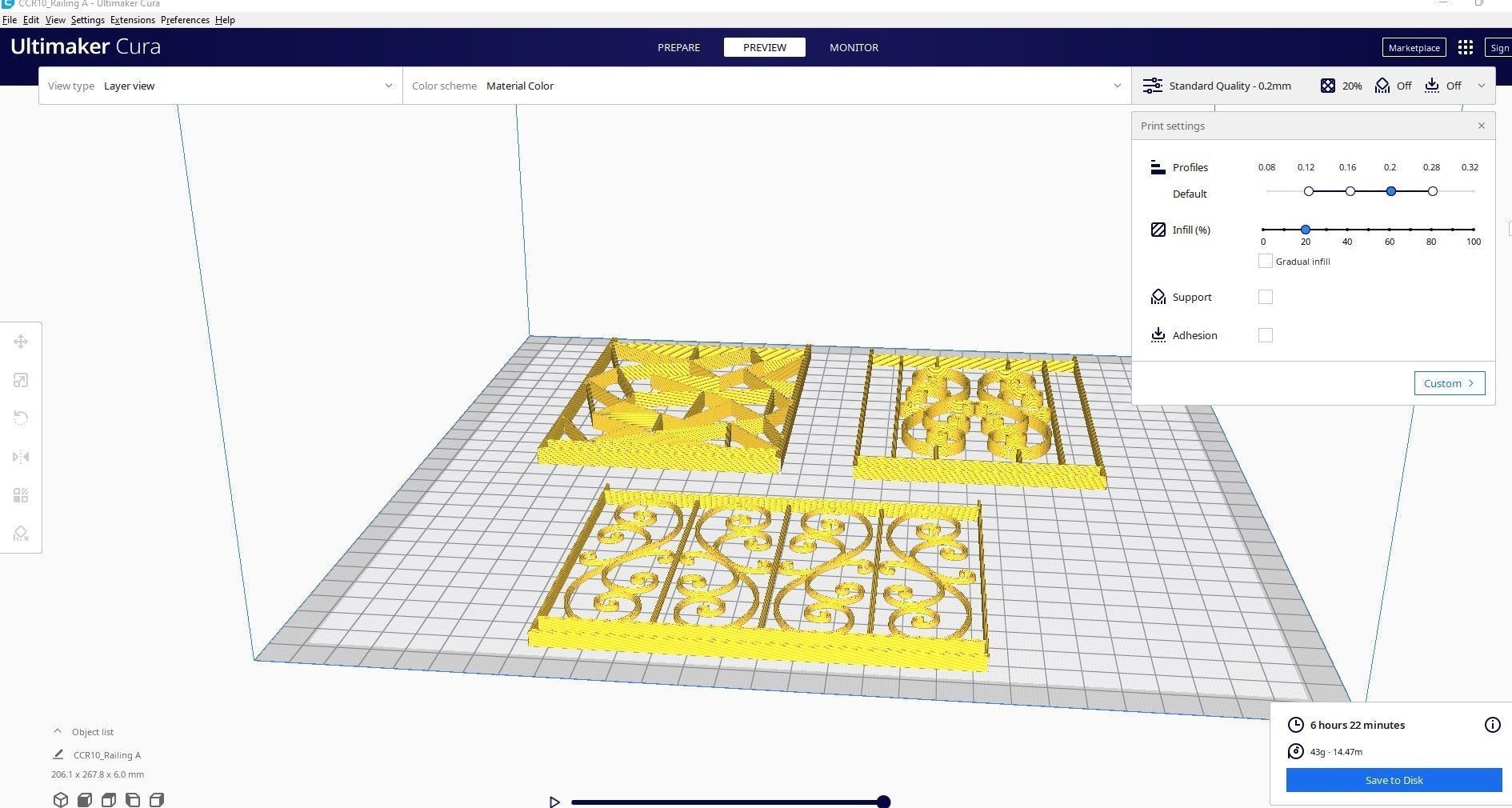 Railing A three metal grate designs 3D print model_3