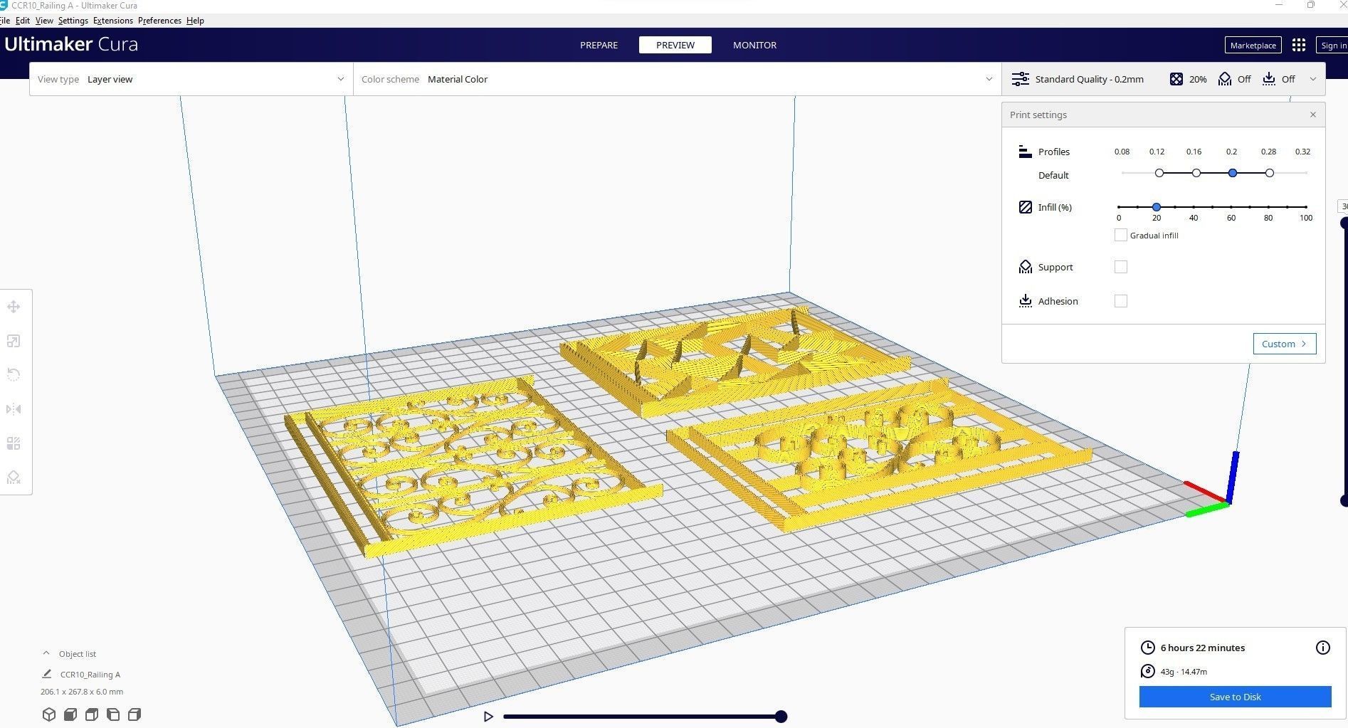 Railing A three metal grate designs 3D print model_2