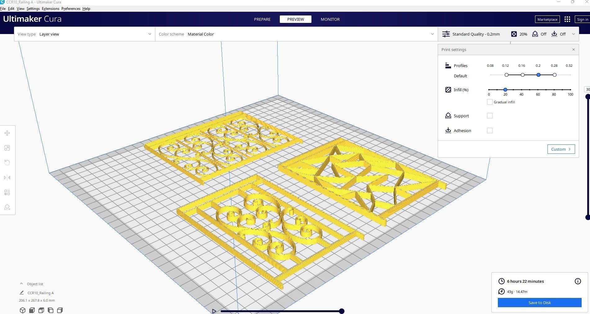 Railing A three metal grate designs 3D print model_1