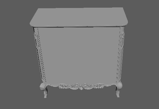 dressing table under the mirror 3D model_1
