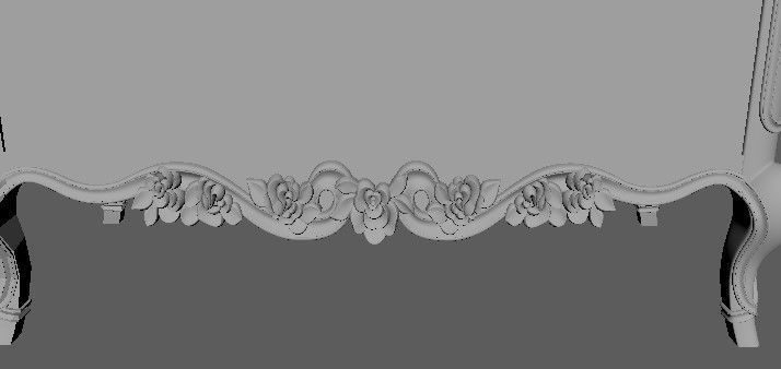 dressing table under the mirror 3D model_2