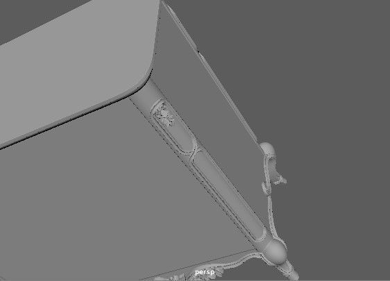 dressing table under the mirror 3D model_4