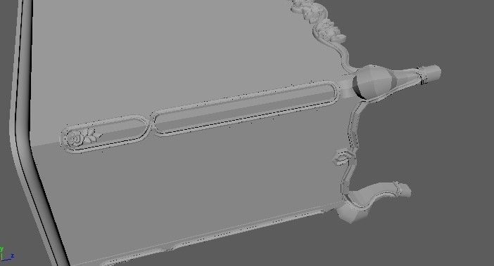 dressing table under the mirror 3D model_3