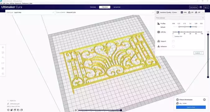 railing B ornate wrought iron 3D print model