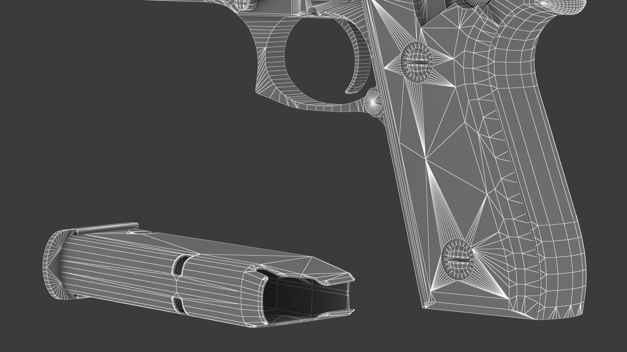 Taurus PT92 Low Poly Realistic V2 Low-poly 3D model_29