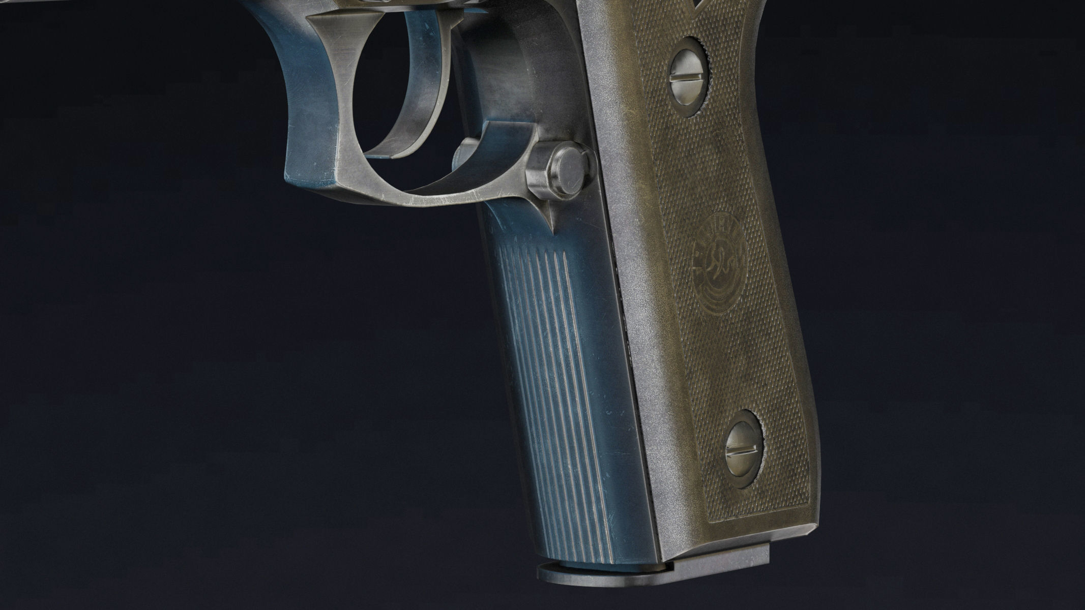 Taurus PT92 Low Poly Realistic V2 Low-poly 3D model_8