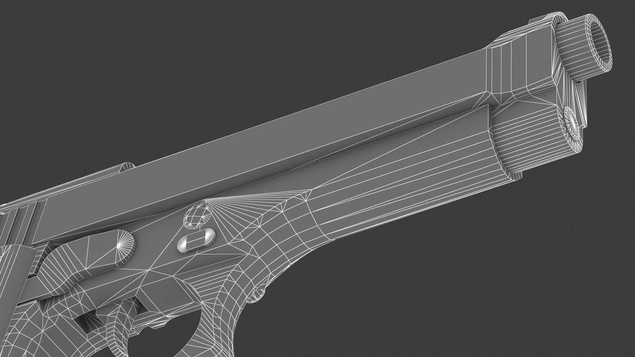 Taurus PT92 Low Poly Realistic V2 Low-poly 3D model_27