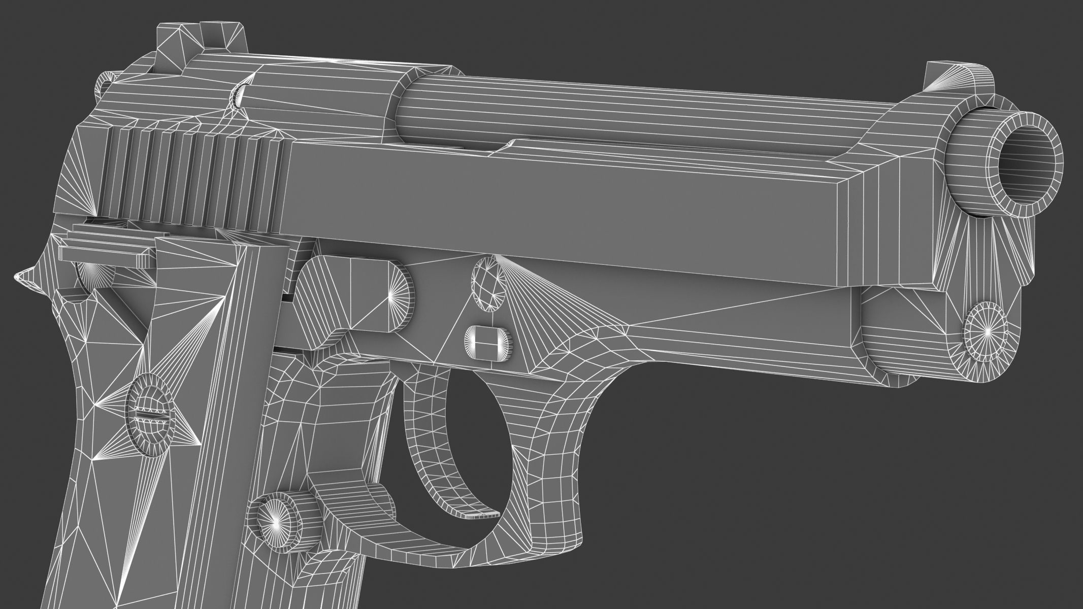 Taurus PT92 Low Poly Realistic V2 Low-poly 3D model_24