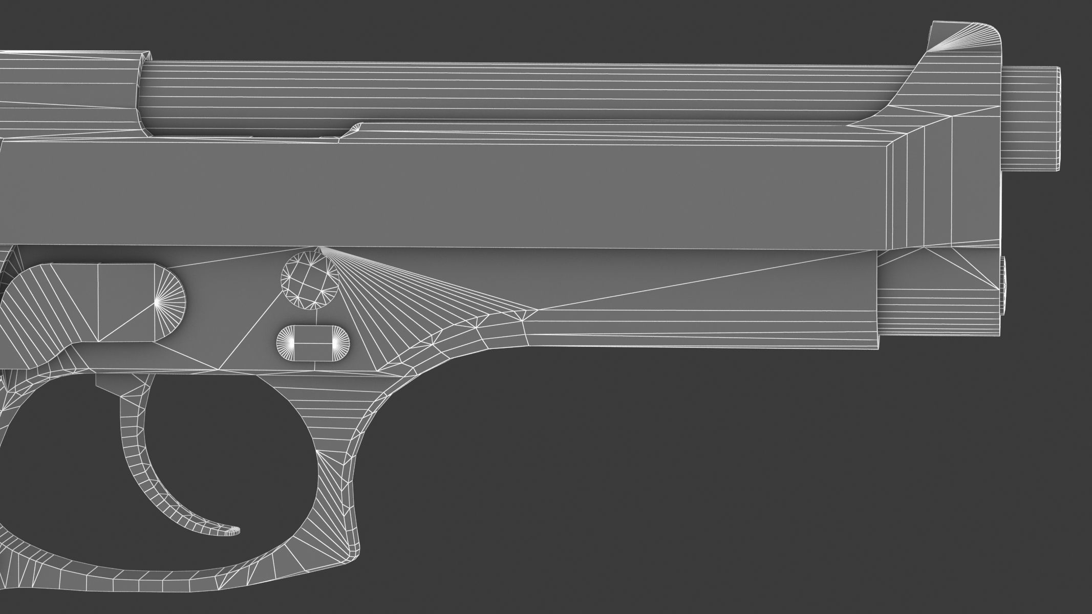 Taurus PT92 Low Poly Realistic V2 Low-poly 3D model_20