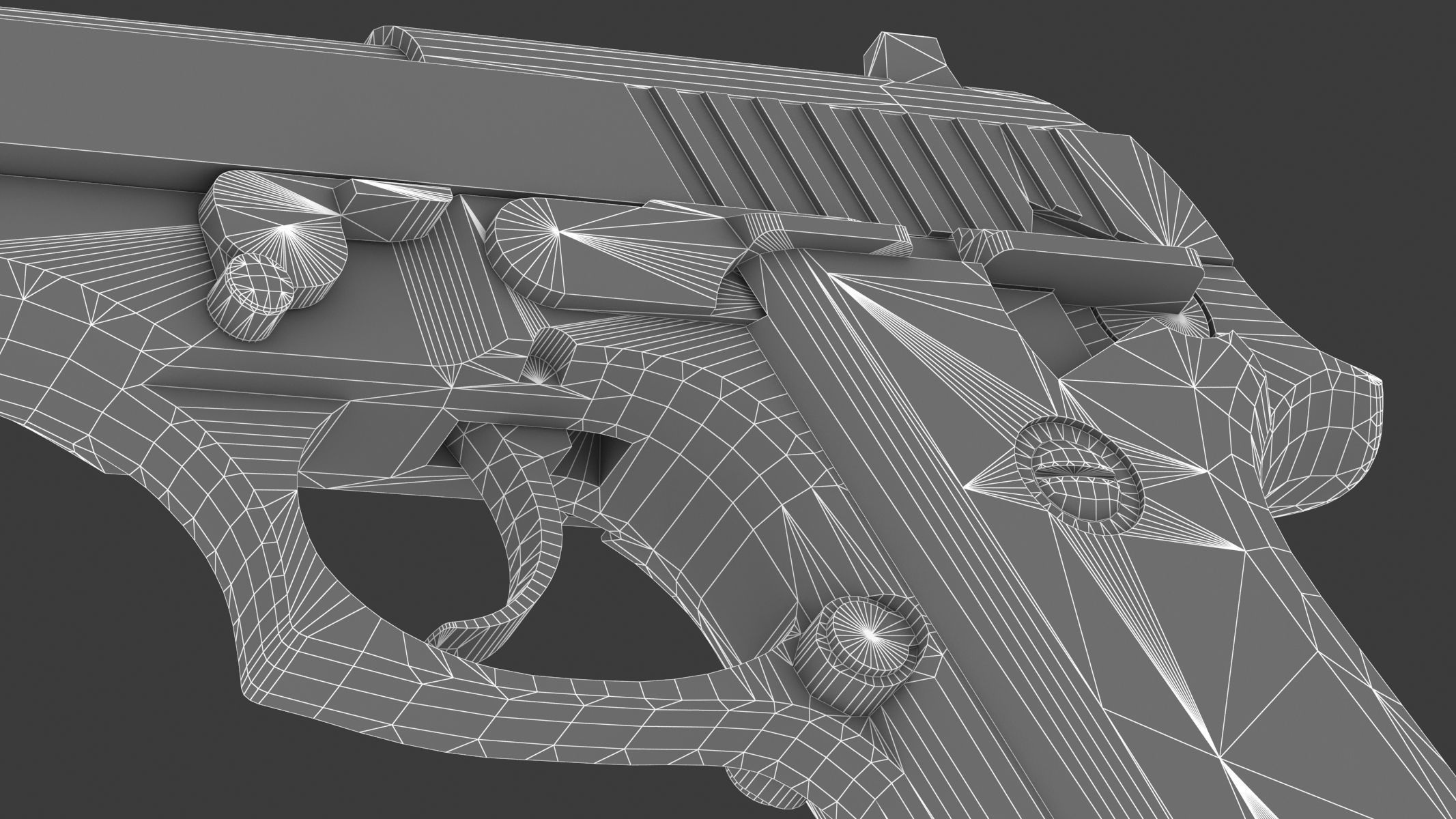 Taurus PT92 Low Poly Realistic V2 Low-poly 3D model_28