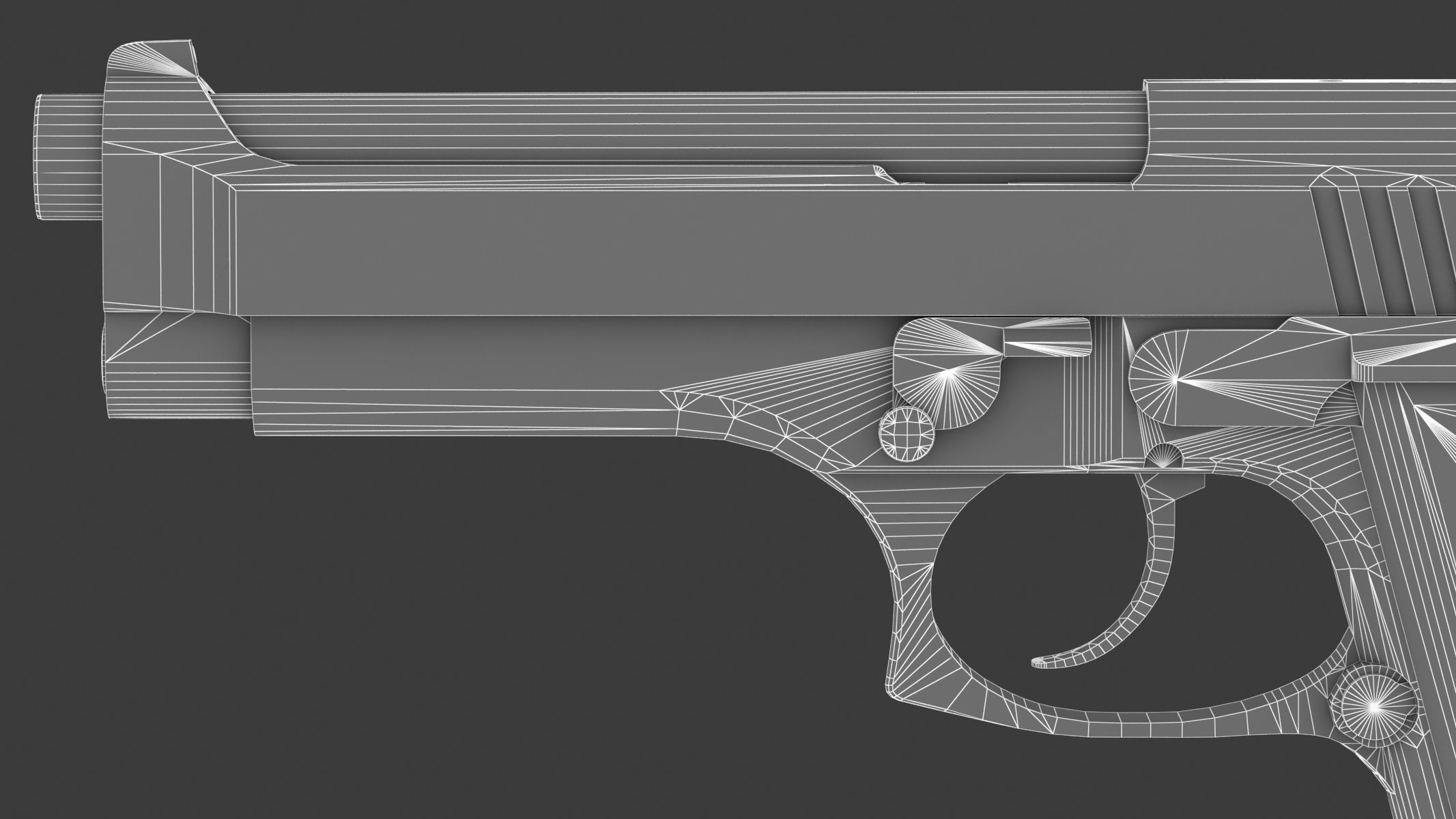 Taurus PT92 Low Poly Realistic V2 Low-poly 3D model_22