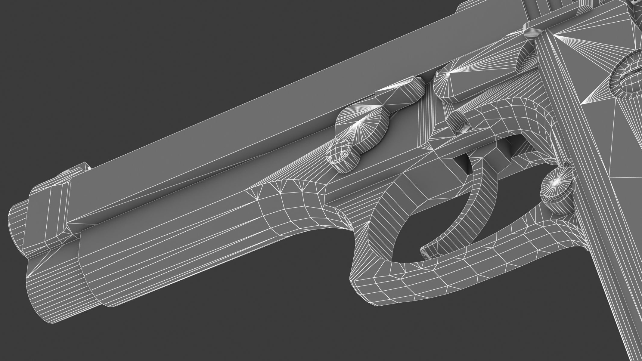 Taurus PT92 Low Poly Realistic V2 Low-poly 3D model_25