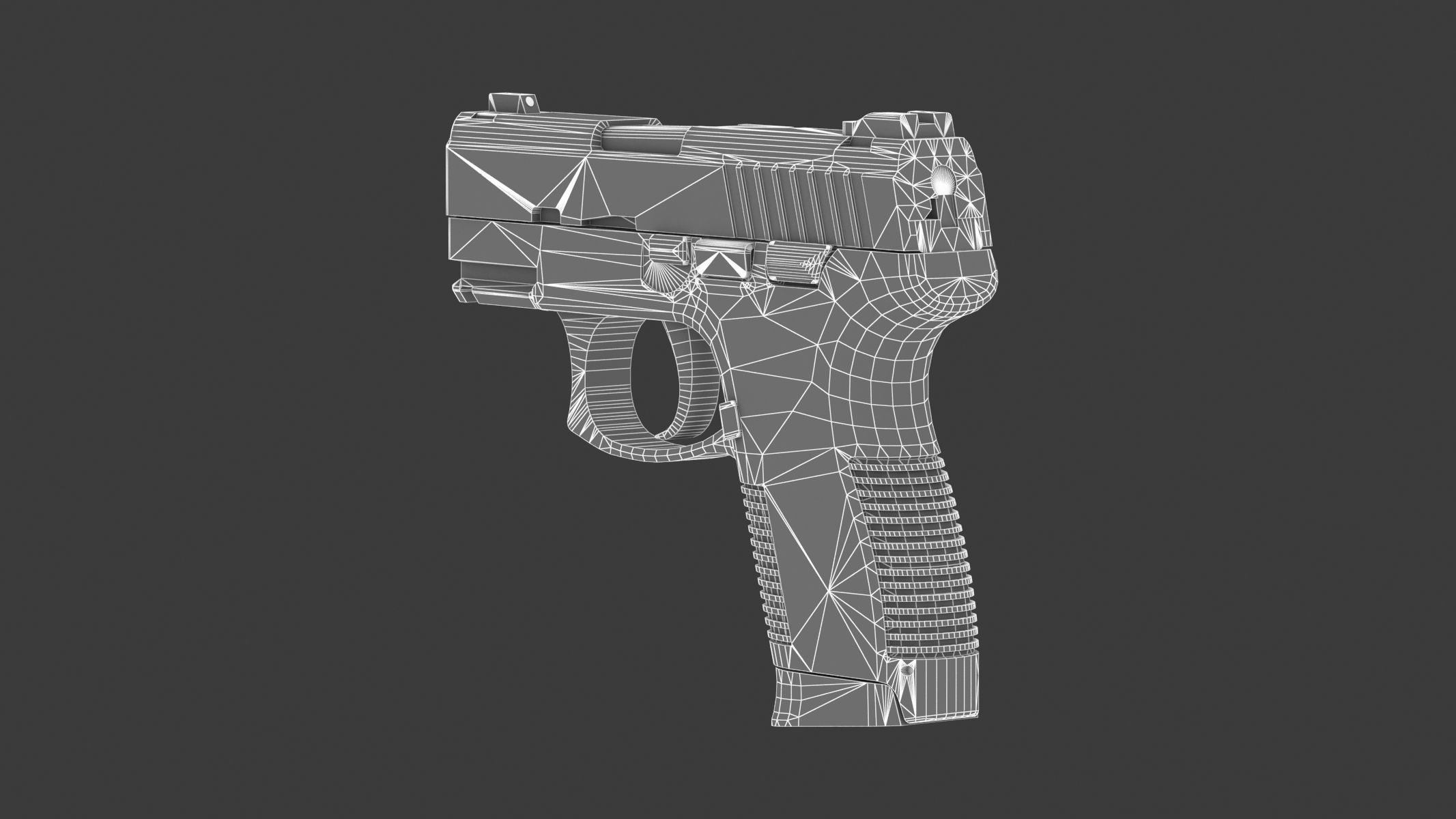 Taurus PT145 Low Poly Realistic V2 Low-poly 3D model_16