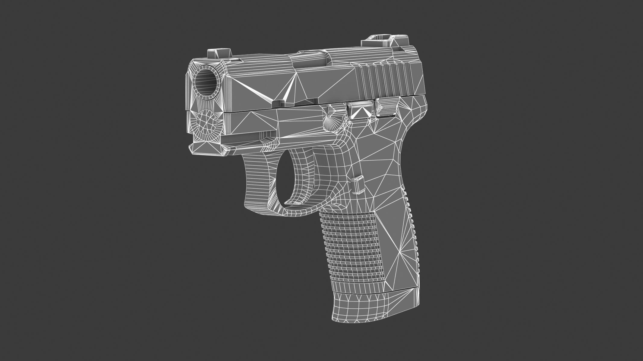 Taurus PT145 Low Poly Realistic V2 Low-poly 3D model_18