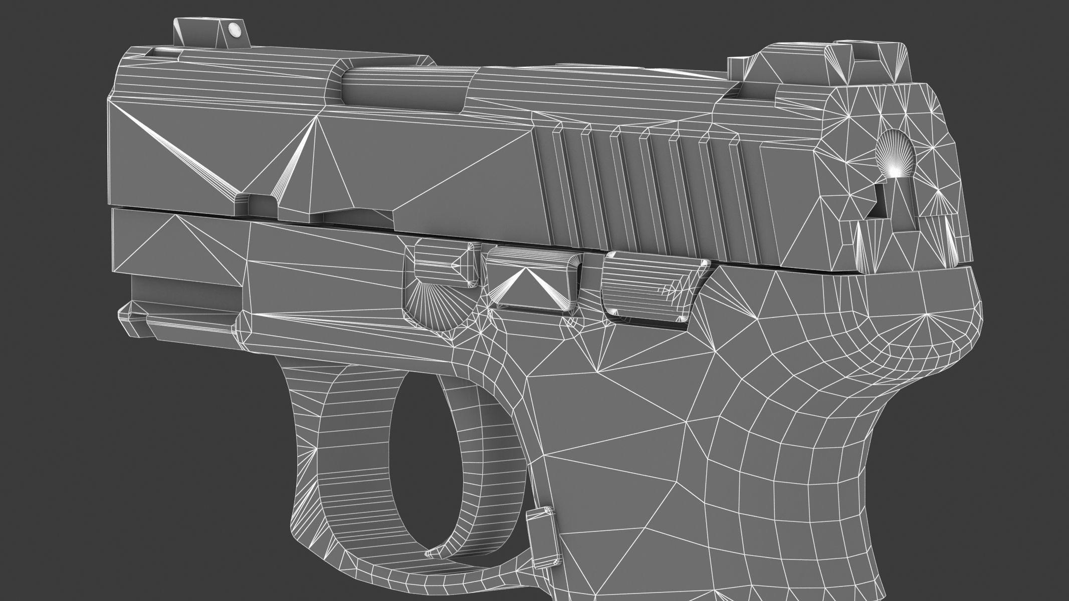 Taurus PT145 Low Poly Realistic V2 Low-poly 3D model_21