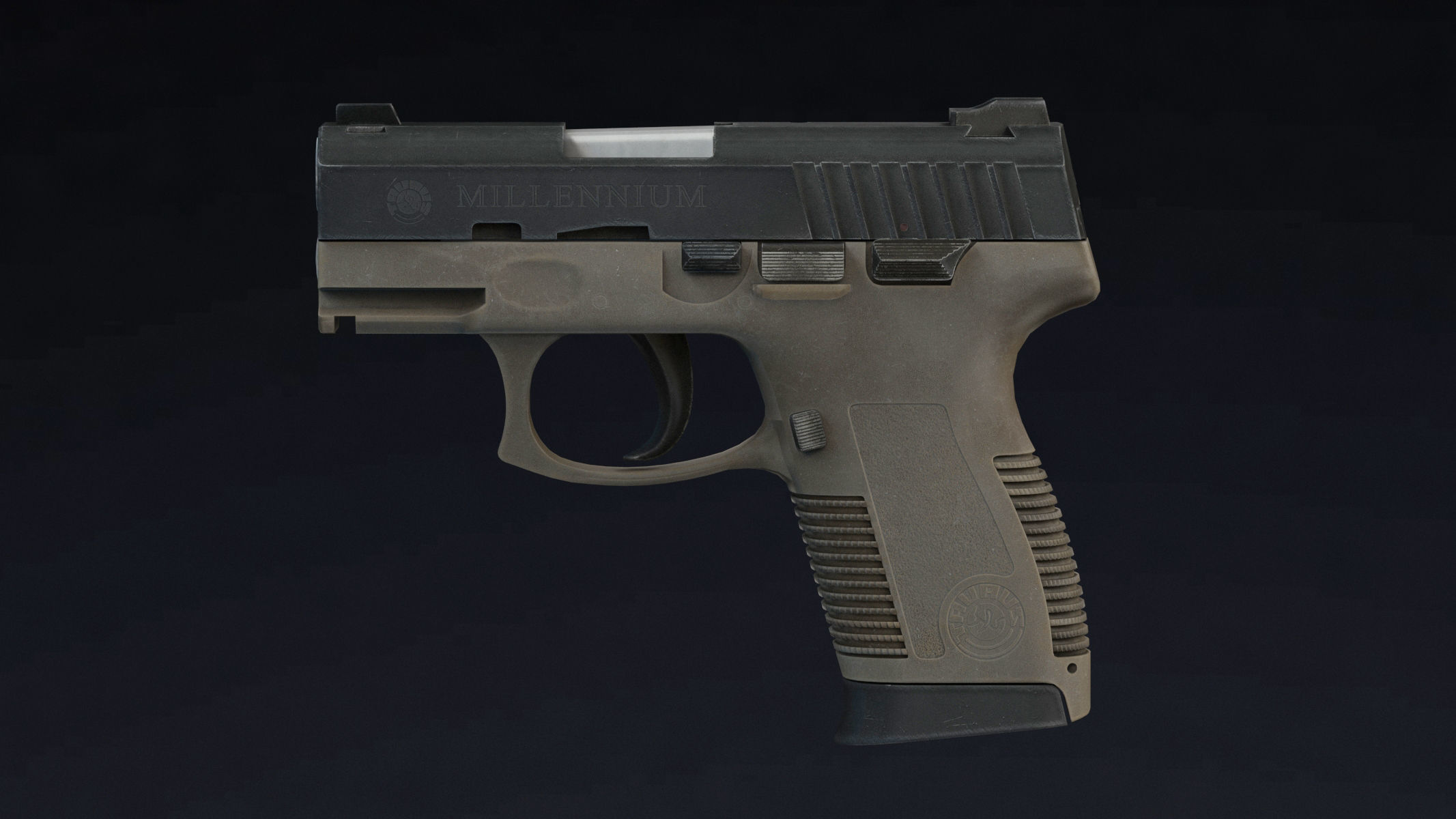 Taurus PT145 Low Poly Realistic V2 Low-poly 3D model_2