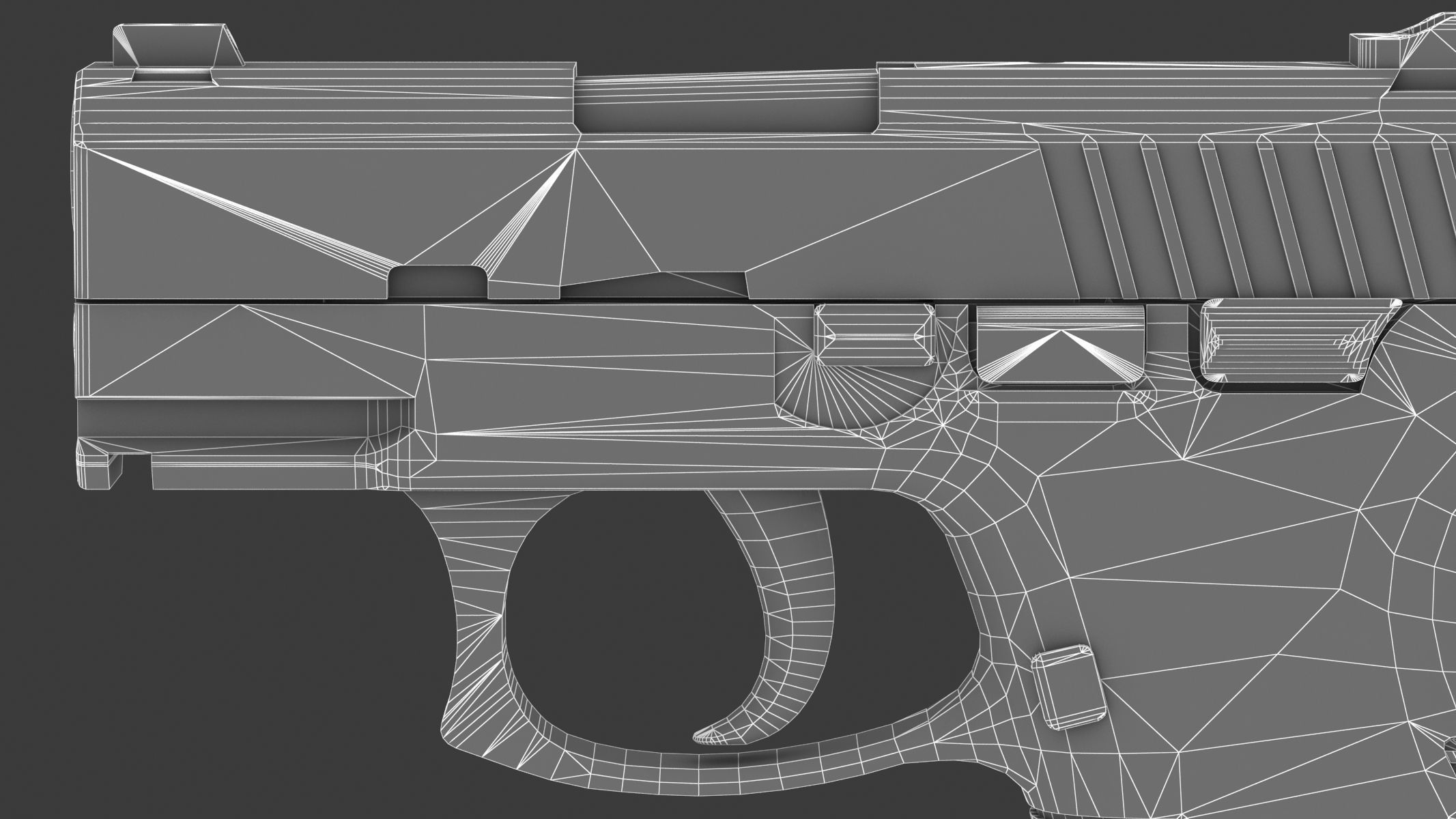 Taurus PT145 Low Poly Realistic V2 Low-poly 3D model_22