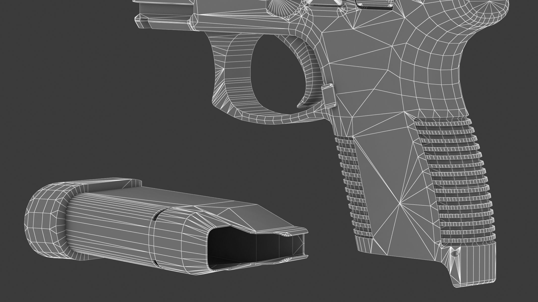Taurus PT145 Low Poly Realistic V2 Low-poly 3D model_29