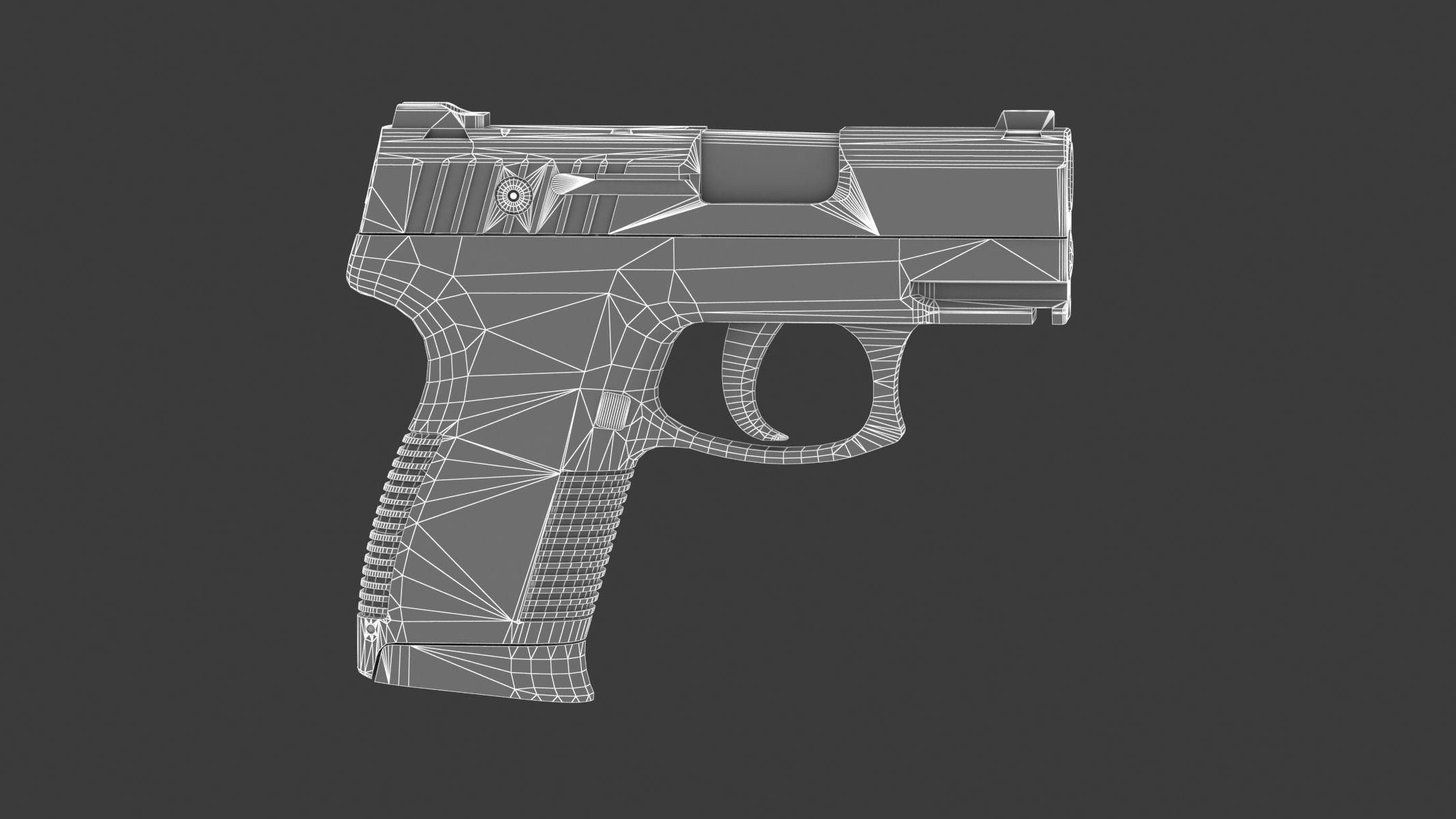 Taurus PT145 Low Poly Realistic V2 Low-poly 3D model_15