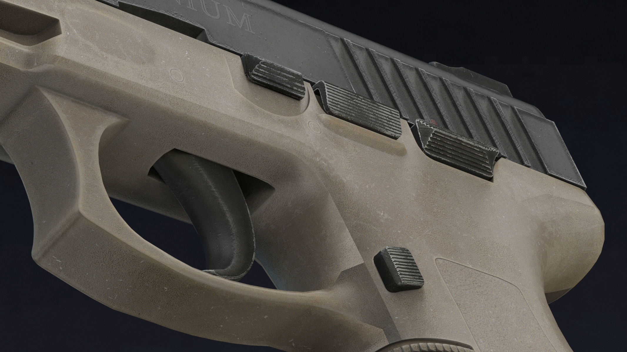 Taurus PT145 Low Poly Realistic V2 Low-poly 3D model_13