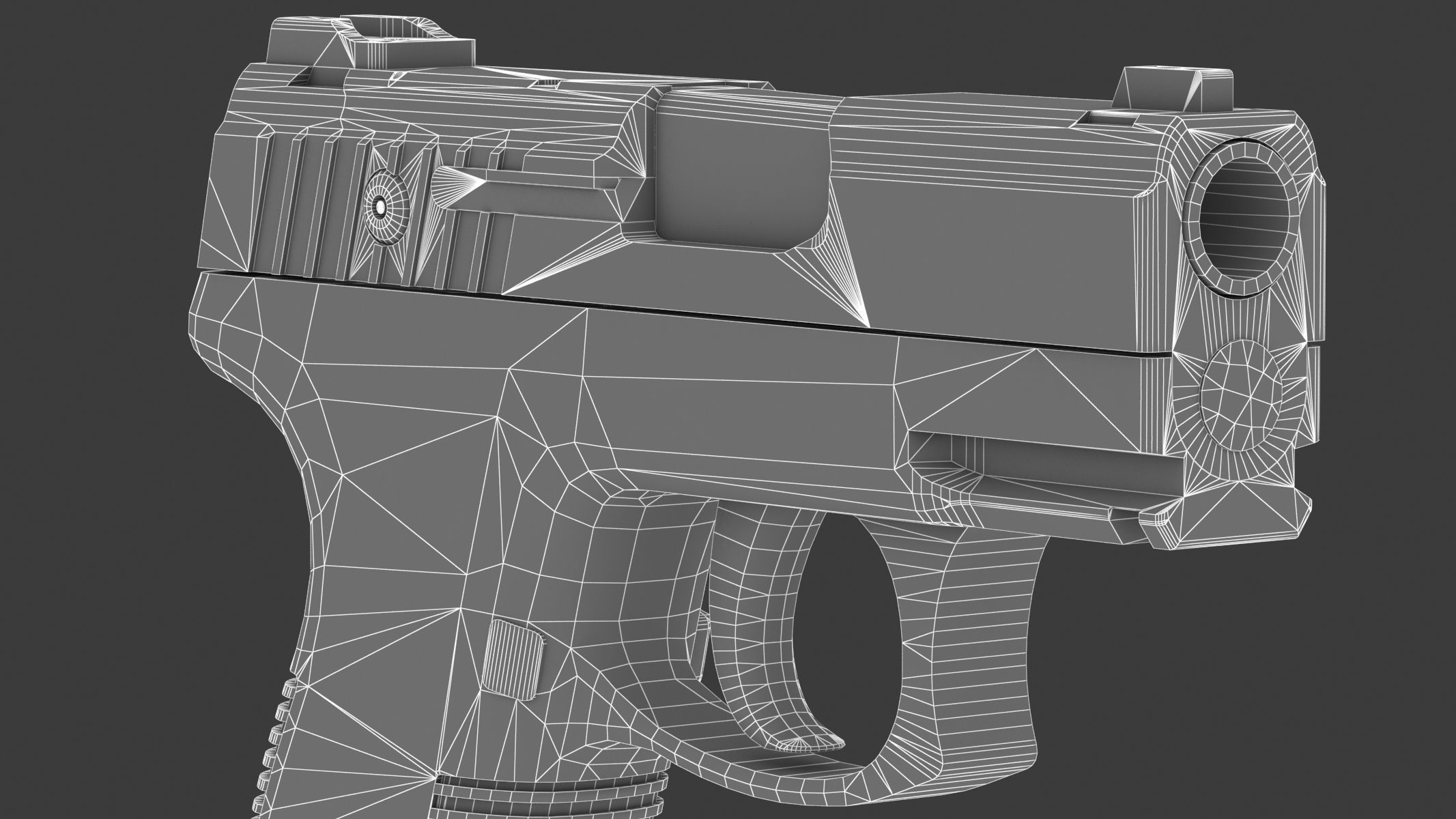 Taurus PT145 Low Poly Realistic V2 Low-poly 3D model_24