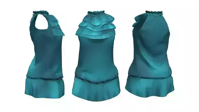 Ladies Frill Top Mini Dress