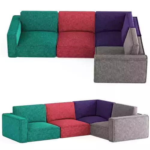 Modular sofa Eten Vertical mix