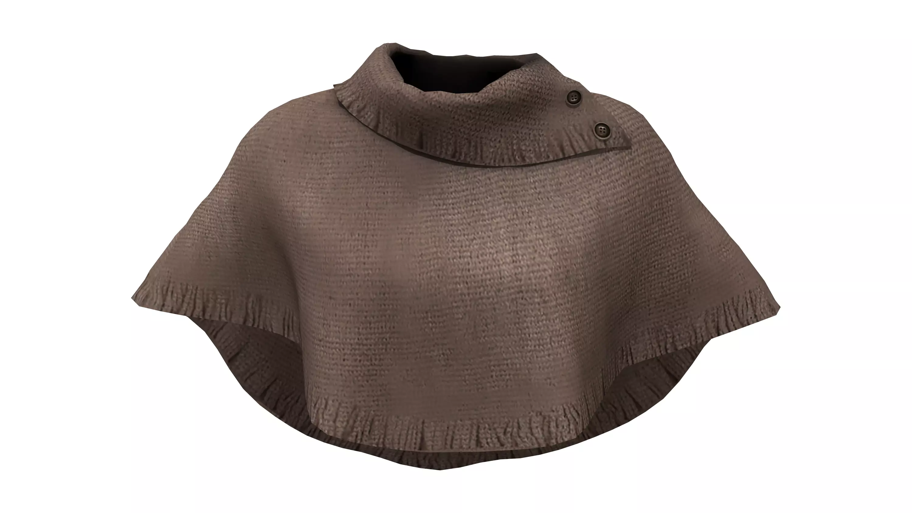 Ladies Poncho V1 Low-poly 3D model_0