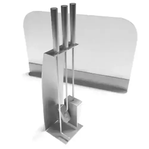 Silver Fireplace Tools