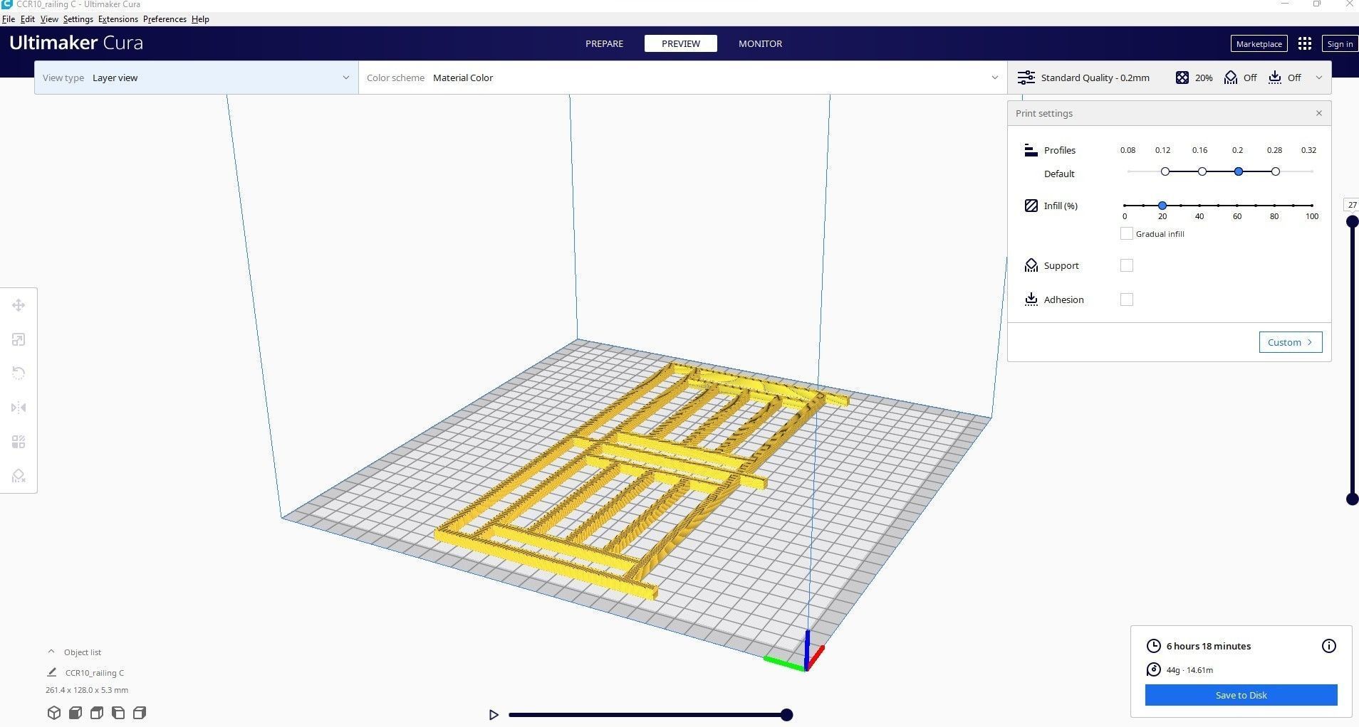 railing c metal bed frame 3D print model_1