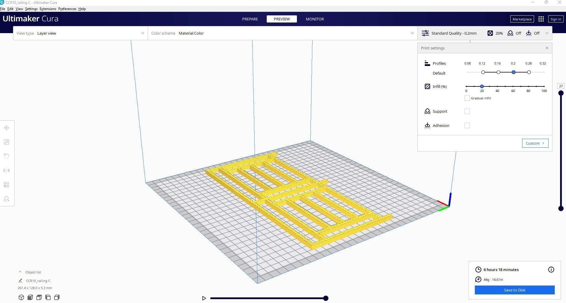 railing c metal bed frame 3D print model_2