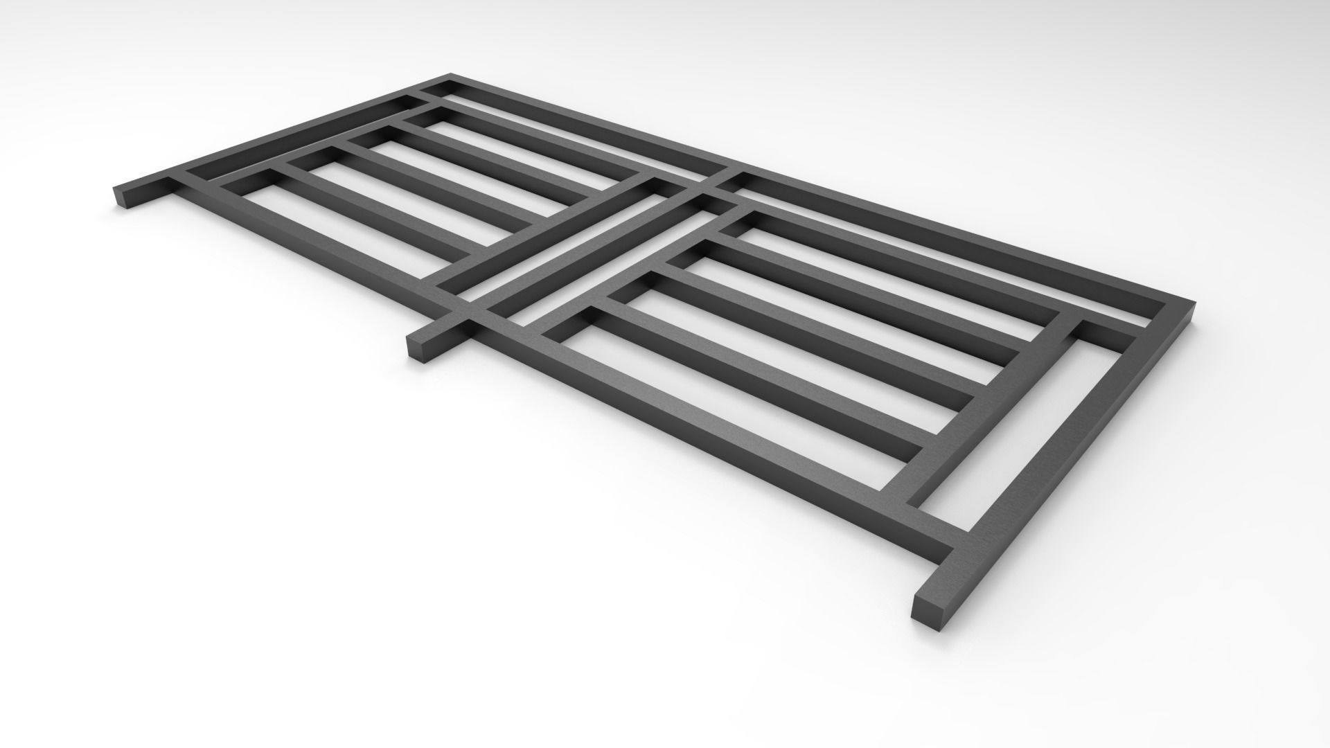 railing c metal bed frame 3D print model_8
