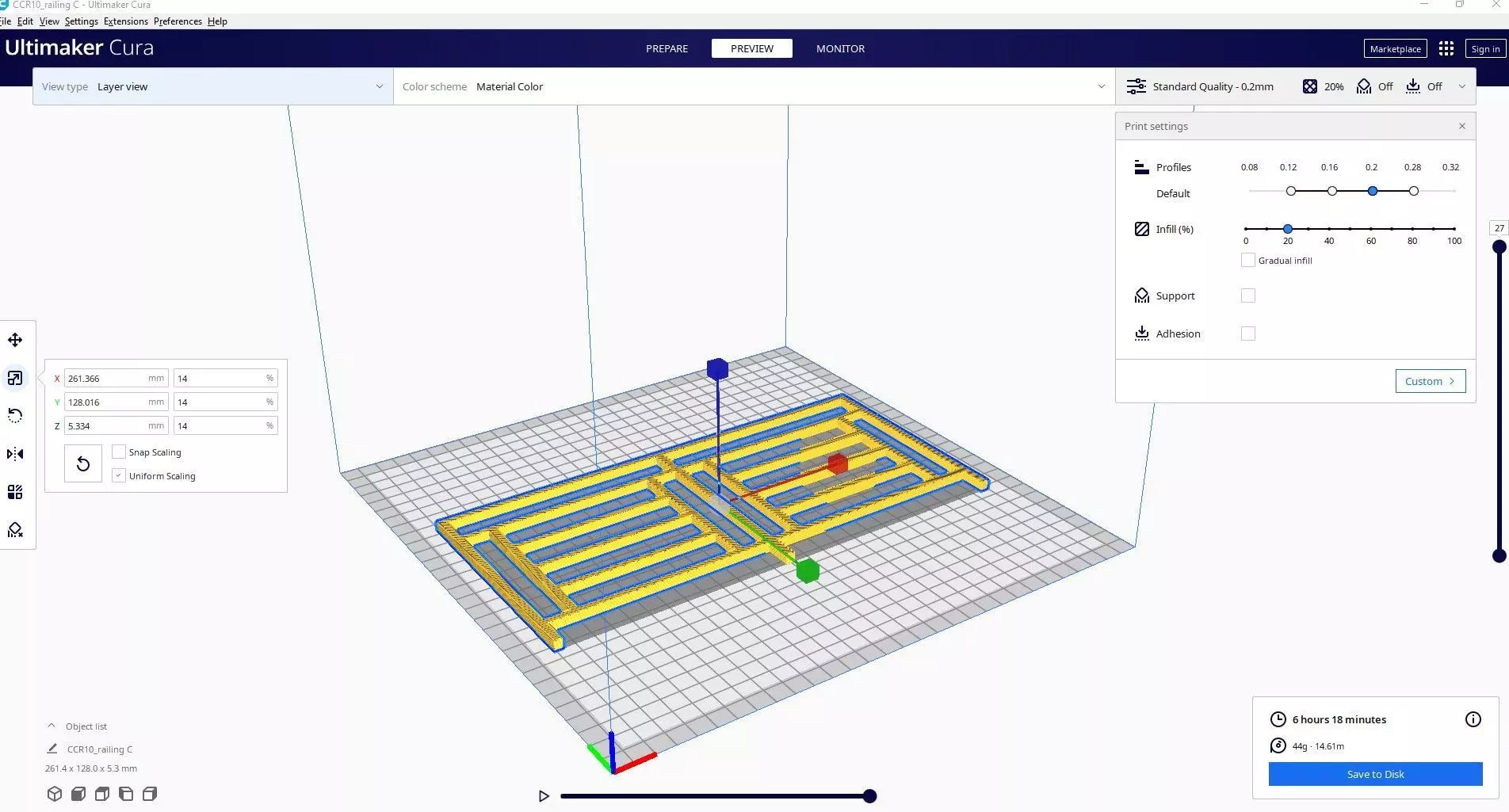 railing c metal bed frame 3D print model_0