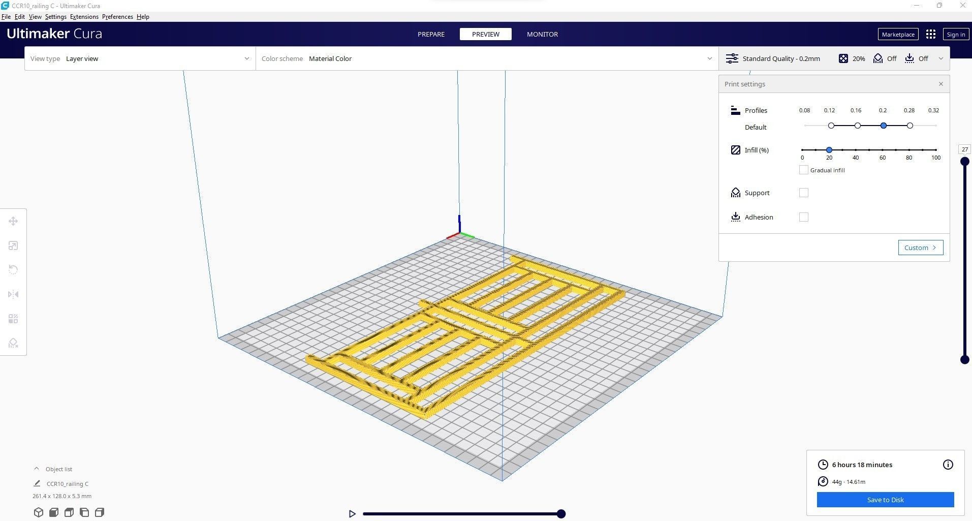 railing c metal bed frame 3D print model_3