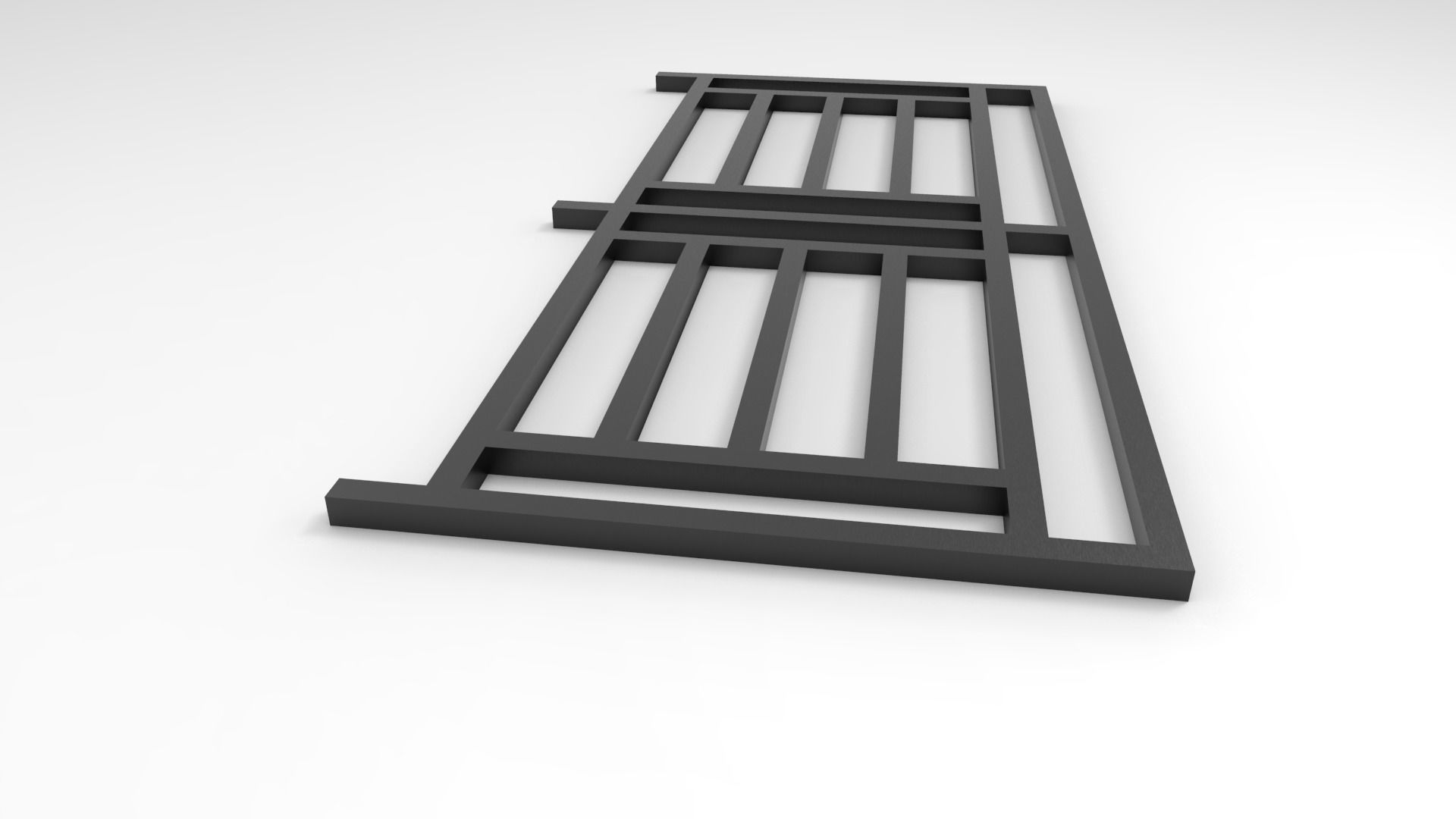 railing c metal bed frame 3D print model_7