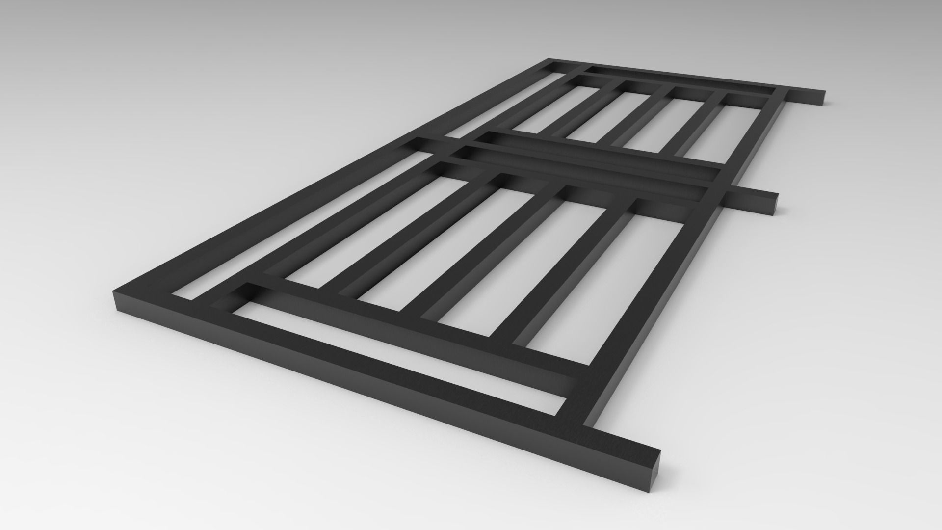 railing c metal bed frame 3D print model_9
