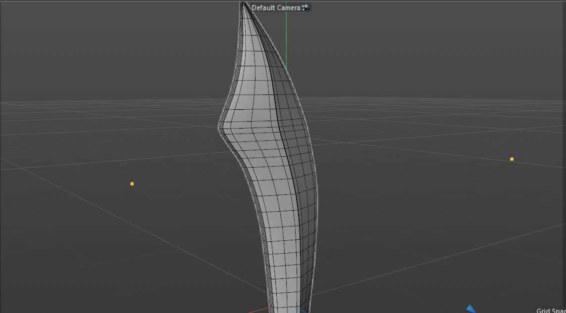 medieval curved sword pirates 3D model_1