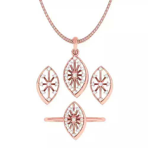 Ring Earrings Pendant Combo